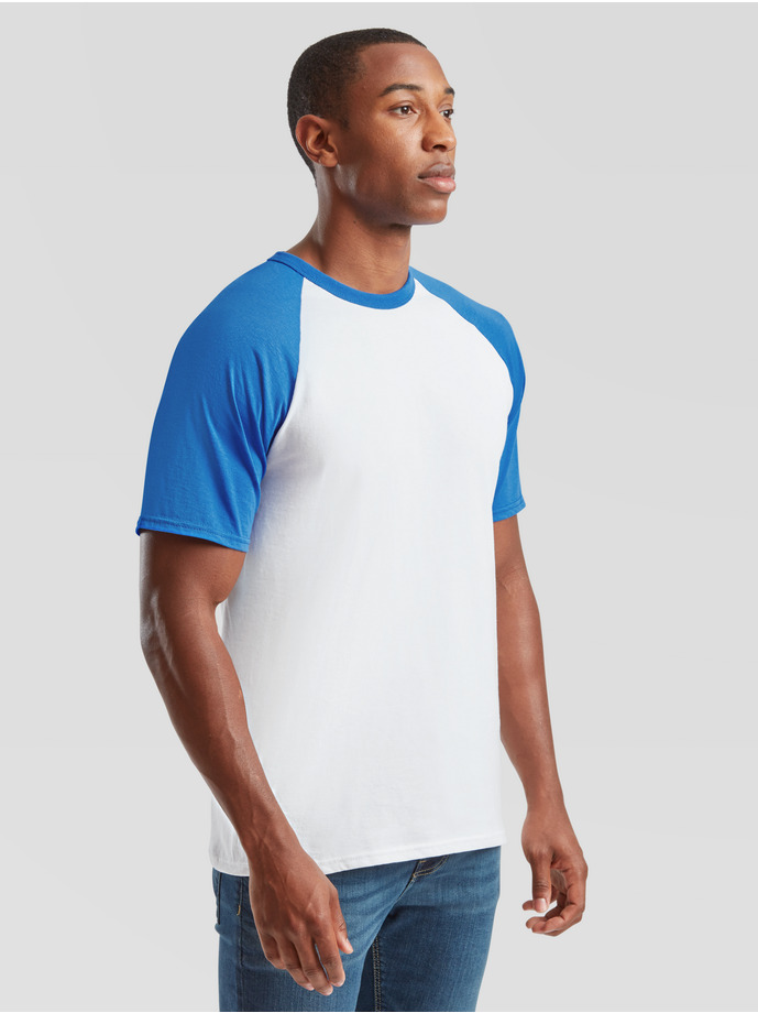Vanity Fair Lingerie VALUEWEIGHT SHORT SLEEVE BASEBALL T White/royal Blue 3