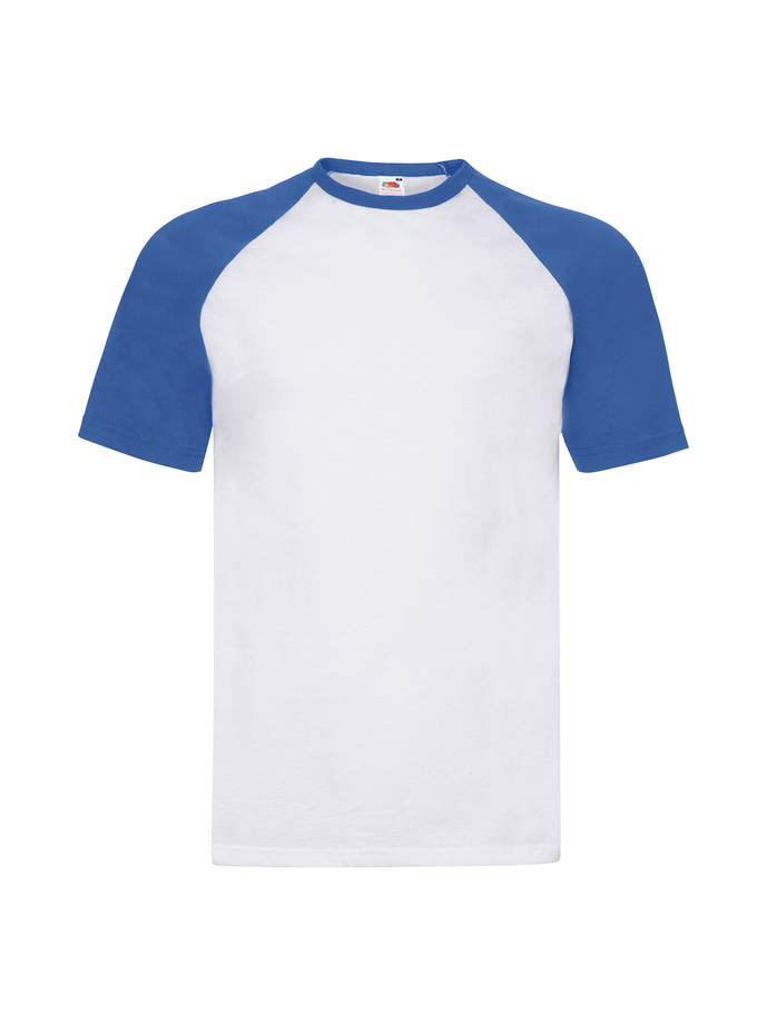 Vanity Fair Lingerie VALUEWEIGHT SHORT SLEEVE BASEBALL T White/royal Blue 5
