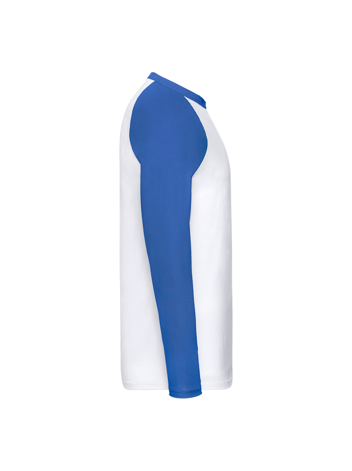 Vanity Fair Lingerie VALUEWEIGHT LONG SLEEVE BASEBALL T White/royal Blue 3