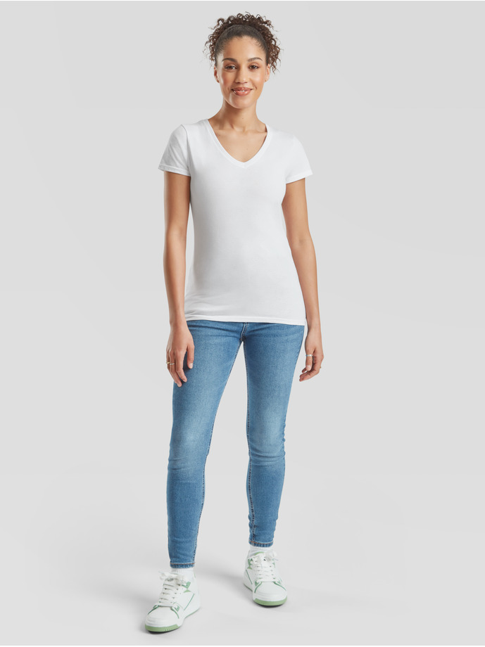 Vanity Fair Lingerie LADIES VALUEWEIGHT V-NECK T White 4