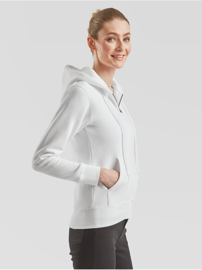 Vanity Fair Lingerie LADIES PREMIUM HOODED SWEAT JACKET White 3