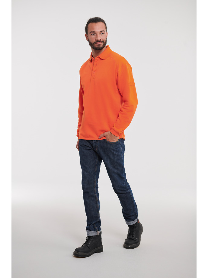 Vanity Fair Lingerie Heavy Duty Workwear Collar Sweatshirt Orange 4