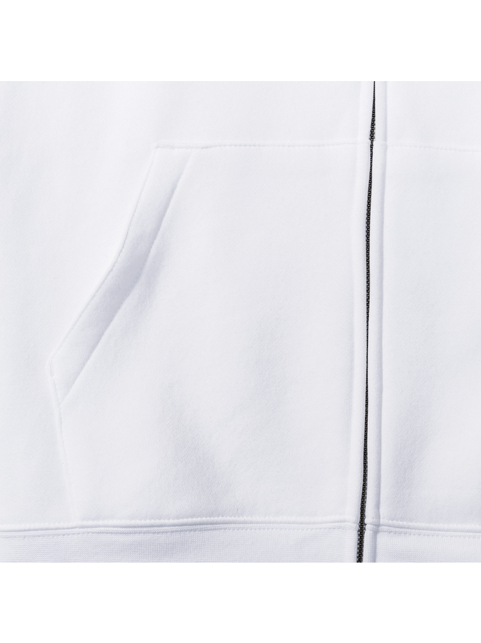 Vanity Fair Lingerie Men's Authentic Zipped Hood Jacket White 4