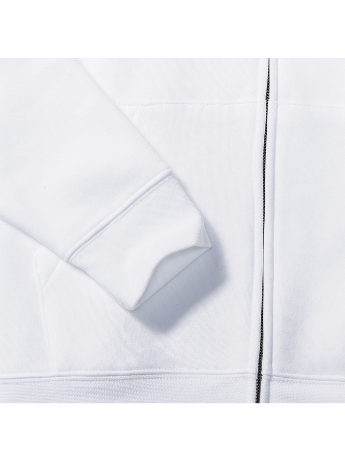 Vanity Fair Lingerie Men's Authentic Zipped Hood Jacket White 5