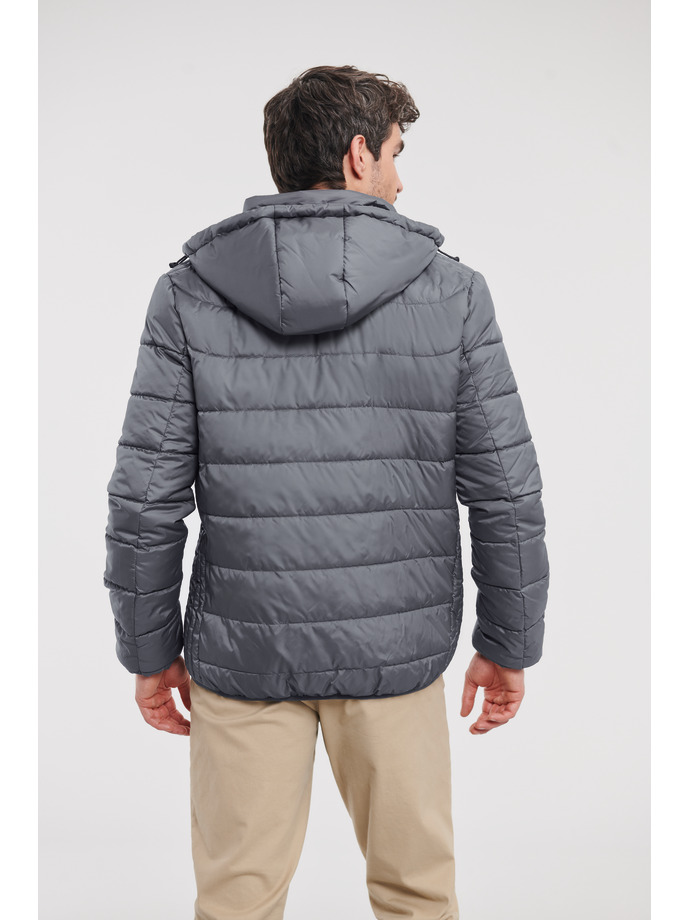 Vanity Fair Lingerie Men's Hooded Nano Jacket Iron Grey 2
