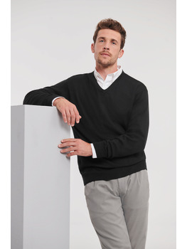 Men's V-Neck Knitted Pullover