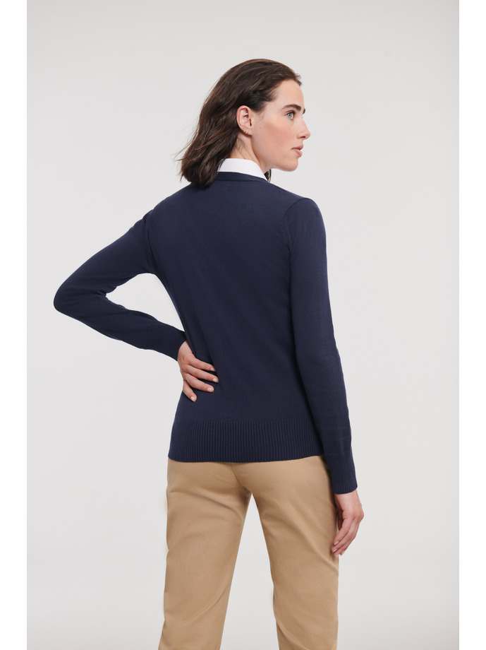 Vanity Fair Lingerie Ladies' V-Neck Knitted Cardigan French Navy 2
