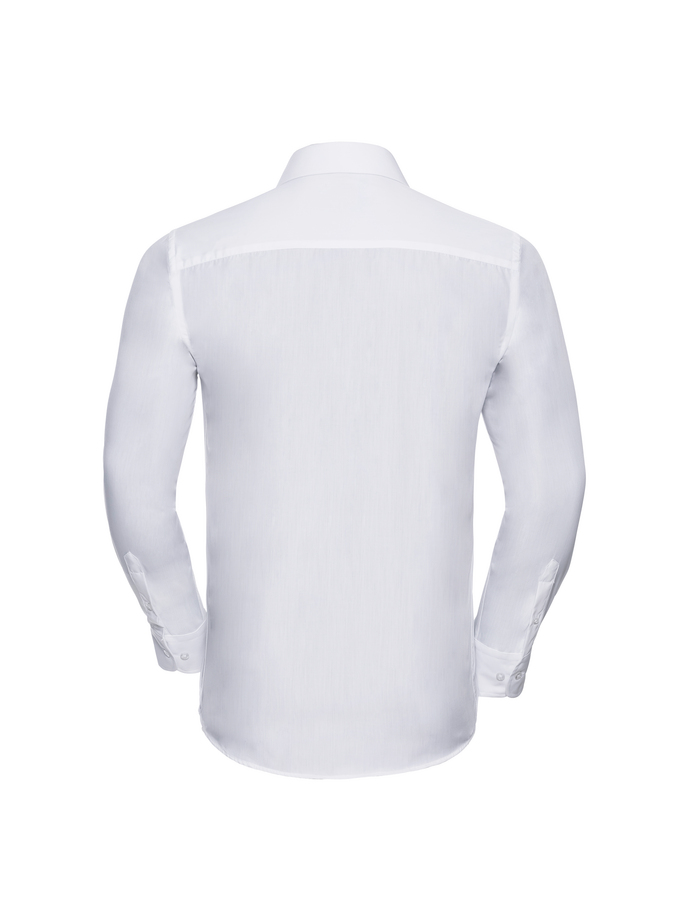 Vanity Fair Lingerie Men's Long Sleeve Tailored Polycotton Poplin Shirt White 6