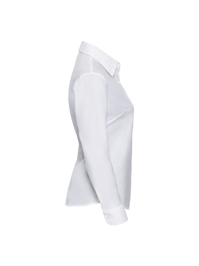 Vanity Fair Lingerie Ladies' Long Sleeve Tailored Oxford Shirt White 7