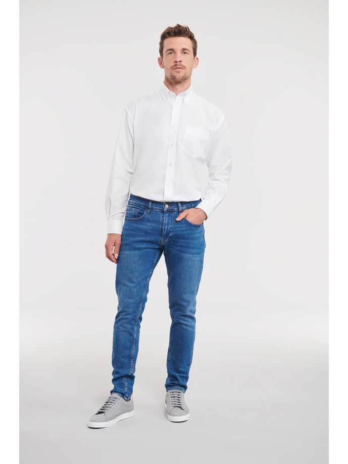 Vanity Fair Lingerie Men's Long Sleeve Classic Oxford Shirt White 4