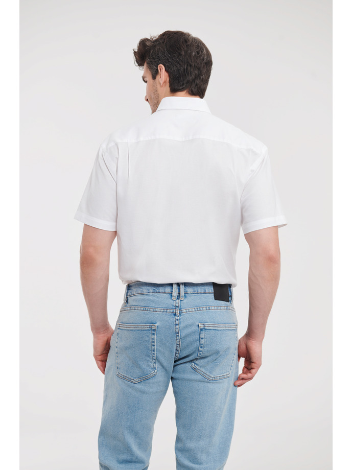 Vanity Fair Lingerie Men's Short Sleeve Classic Oxford Shirt White 2