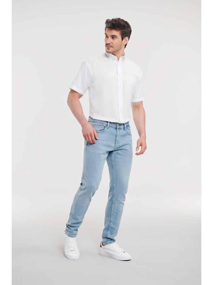 Vanity Fair Lingerie Men's Short Sleeve Classic Oxford Shirt White 4