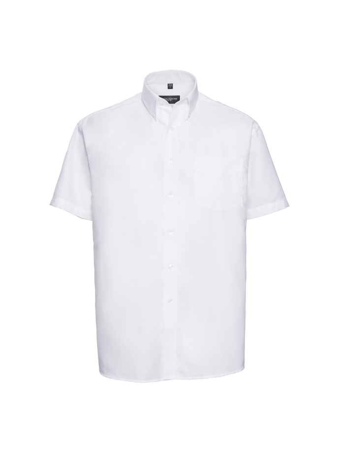 Vanity Fair Lingerie Men's Short Sleeve Classic Oxford Shirt White 5