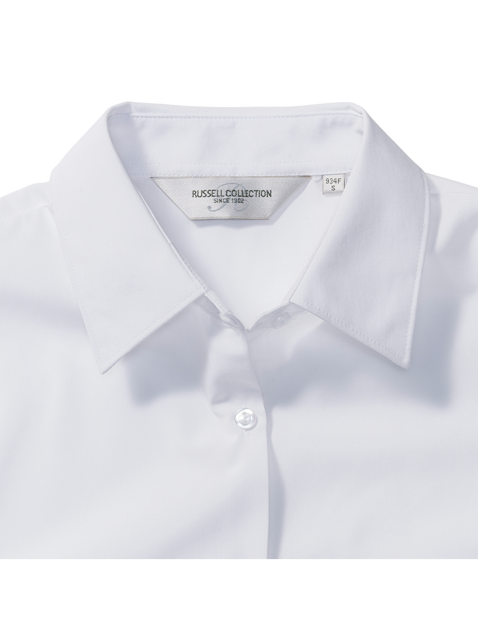 Vanity Fair Lingerie Ladies' Long Sleeve Classic Polycotton Poplin Shirt White 8