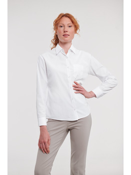 Ladies' Long Sleeve Classic Polycotton Poplin Shirt