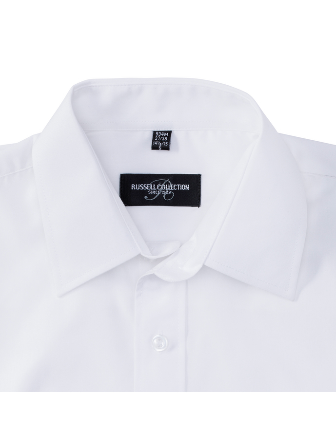 Vanity Fair Lingerie Men's Long Sleeve Classic Polycotton Poplin Shirt White 10
