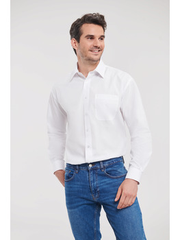 Men's Long Sleeve Classic Polycotton Poplin Shirt