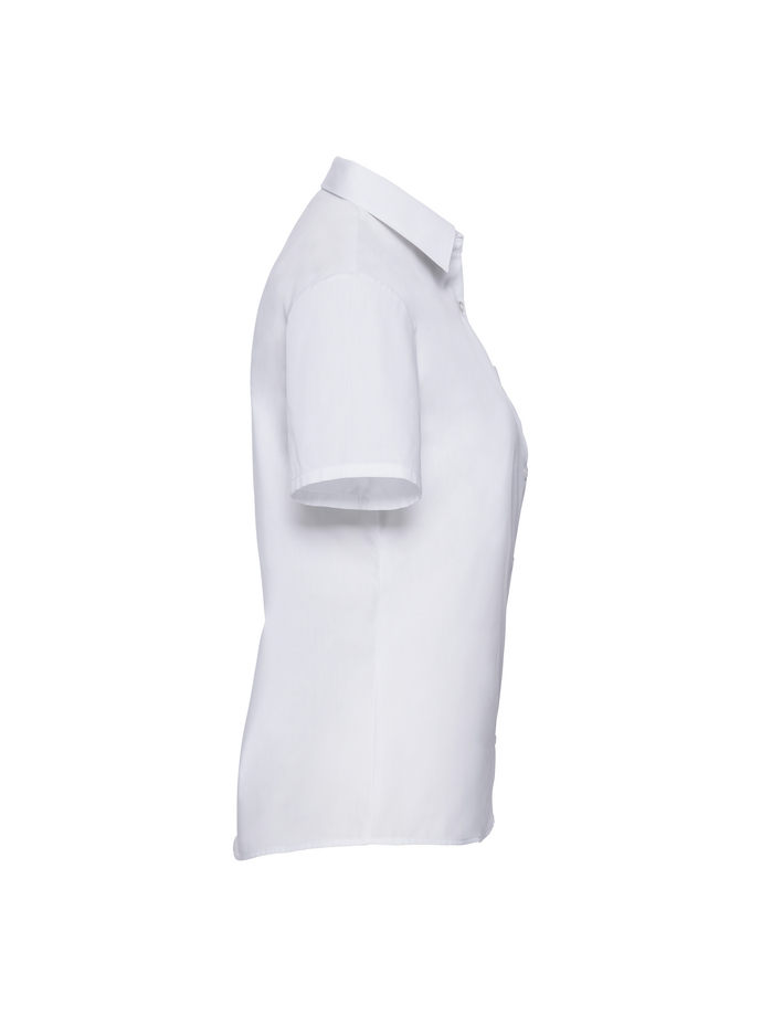 Vanity Fair Lingerie Ladies' Short Sleeve Classic Polycotton Poplin Shirt White 7