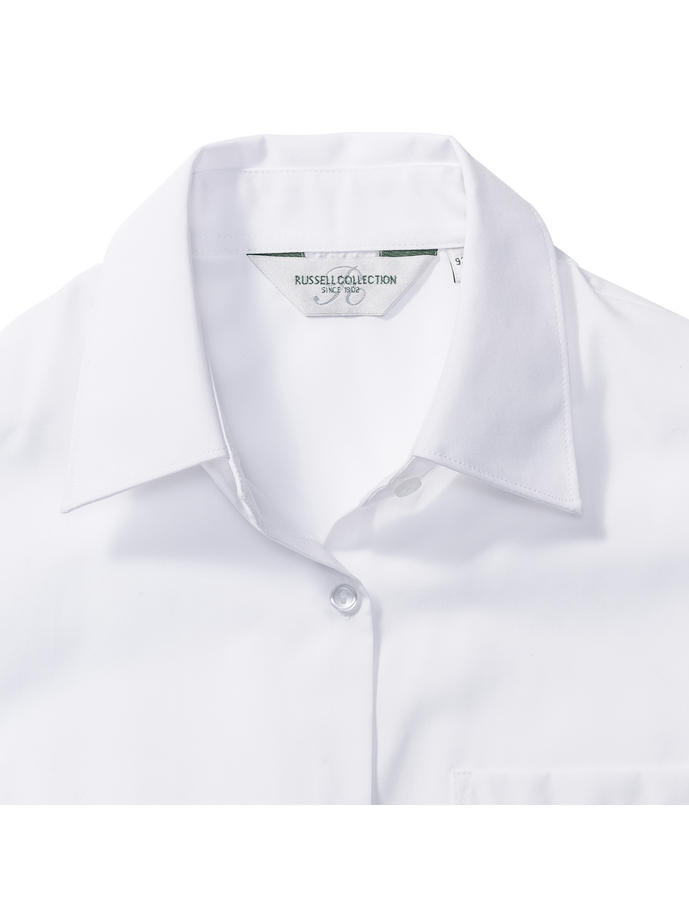 Vanity Fair Lingerie Ladies' Short Sleeve Classic Polycotton Poplin Shirt White 9
