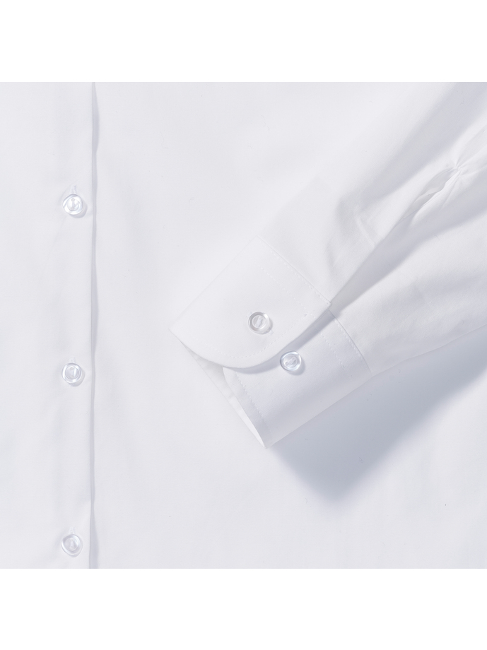 Vanity Fair Lingerie Ladies' Long Sleeve Classic Pure Cotton Poplin Shirt White 10