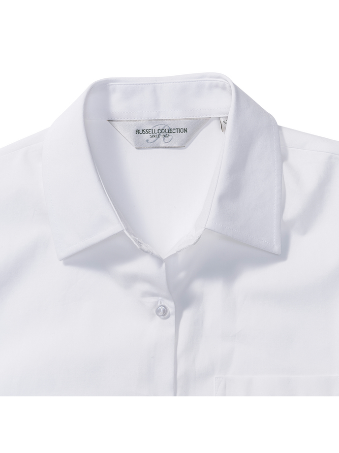 Vanity Fair Lingerie Ladies' Long Sleeve Classic Pure Cotton Poplin Shirt White 9