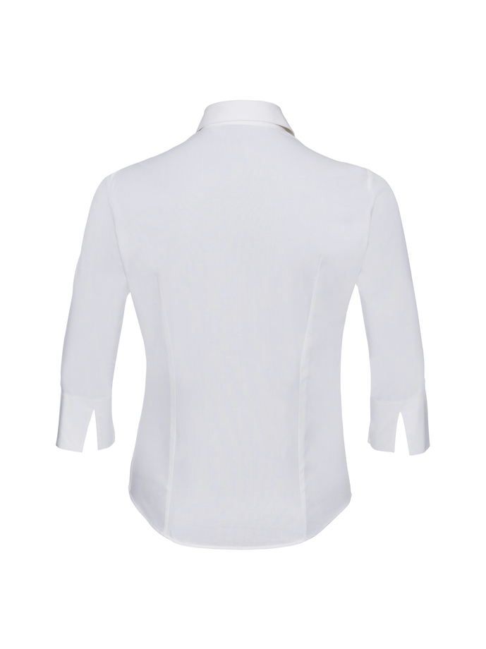 Vanity Fair Lingerie Ladies' 3/4 Sleeve Fitted Stretch Shirt White 6