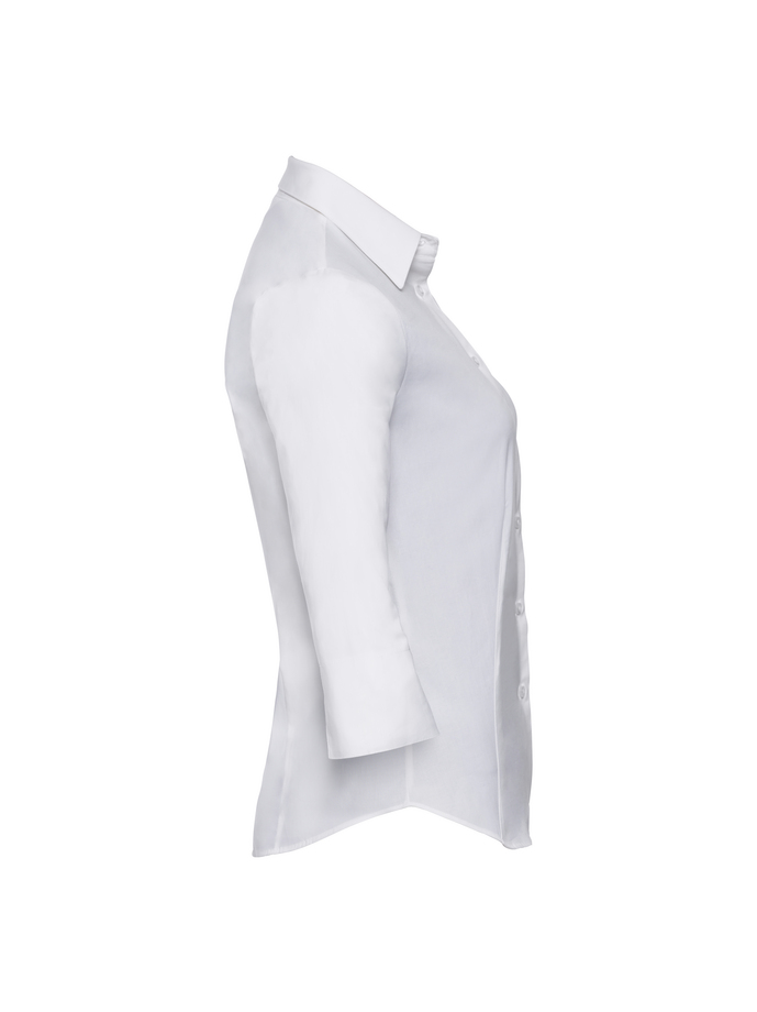 Vanity Fair Lingerie Ladies' 3/4 Sleeve Fitted Stretch Shirt White 7