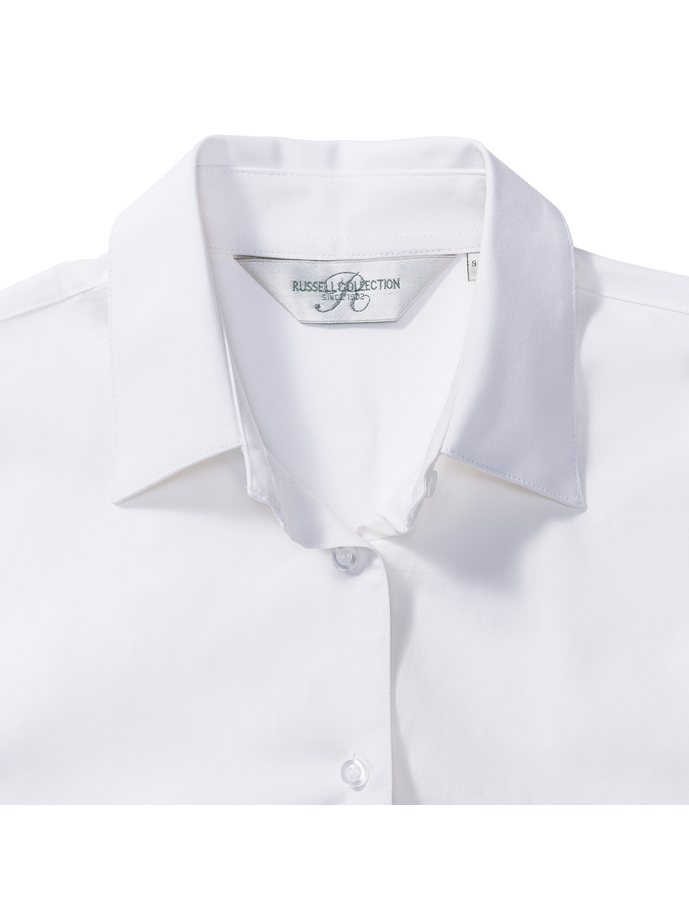 Vanity Fair Lingerie Ladies' 3/4 Sleeve Fitted Stretch Shirt White 8