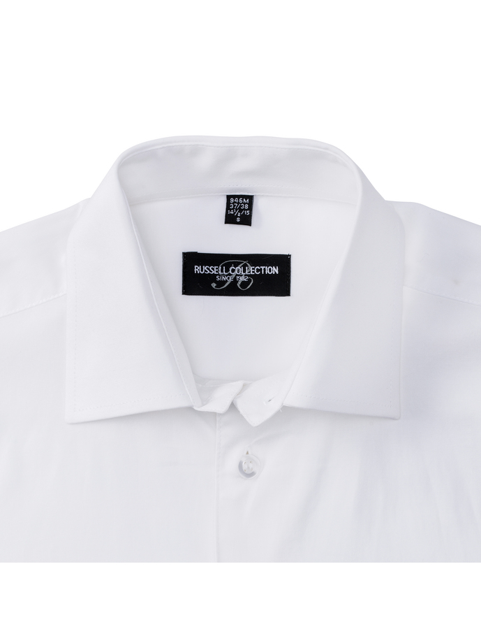 Vanity Fair Lingerie Men's Long Sleeve Fitted Stretch Shirt White 10
