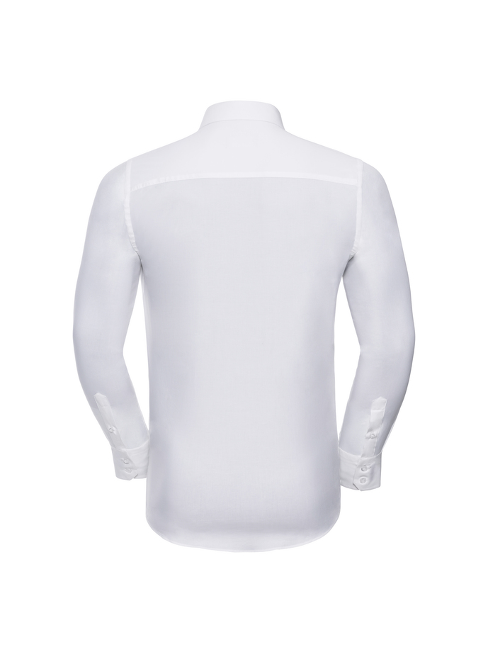 Vanity Fair Lingerie Men's Long Sleeve Fitted Stretch Shirt White 6