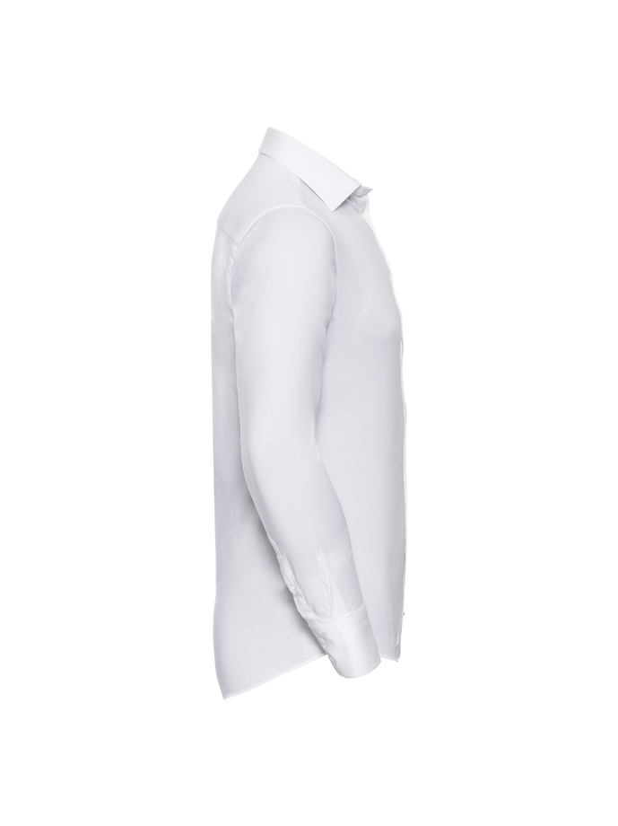 Vanity Fair Lingerie Men's Long Sleeve Fitted Stretch Shirt White 7