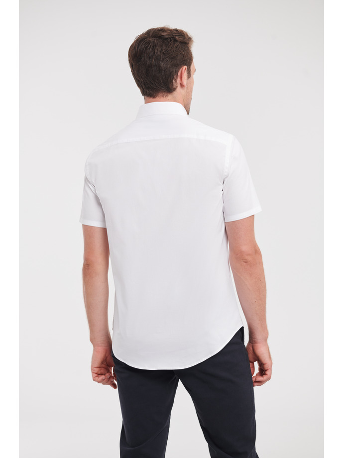 Vanity Fair Lingerie Men's Short Sleeve Fitted Stretch Shirt White 2