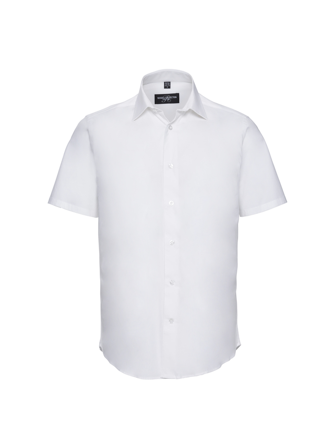 Vanity Fair Lingerie Men's Short Sleeve Fitted Stretch Shirt White 5