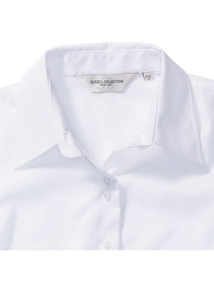 Vanity Fair Lingerie Ladies' Long Sleeve Tailored Ultimate Non-Iron Shirt White 10