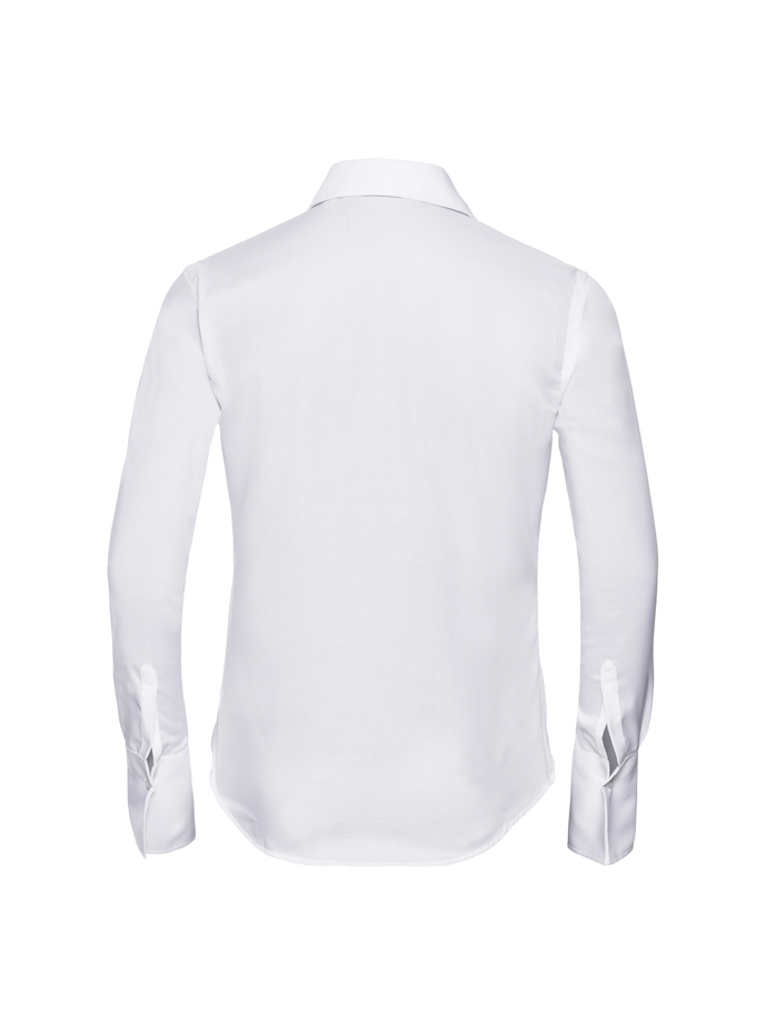 Vanity Fair Lingerie Ladies' Long Sleeve Tailored Ultimate Non-Iron Shirt White 6