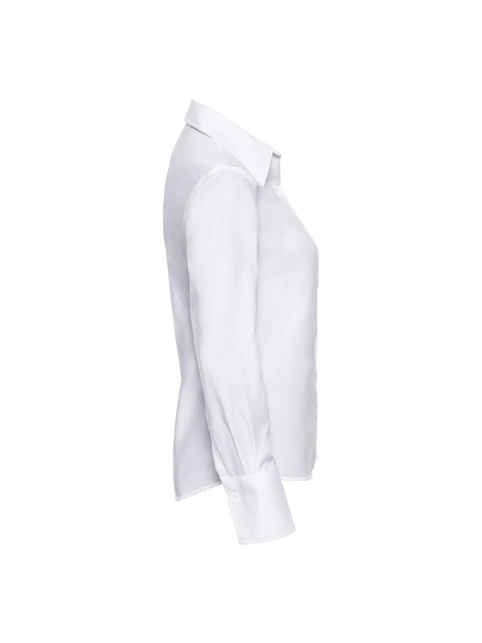 Vanity Fair Lingerie Ladies' Long Sleeve Tailored Ultimate Non-Iron Shirt White 7