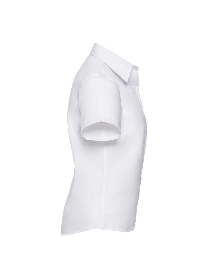 Vanity Fair Lingerie Ladies' Short Sleeve Tailored Ultimate Non-Iron Shirt White 7