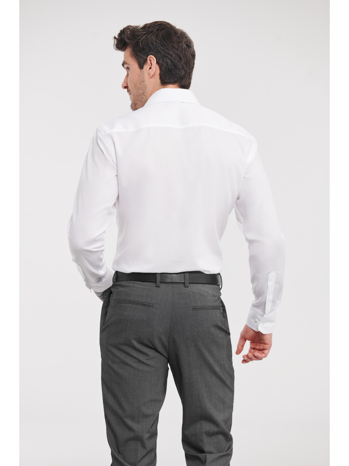 Vanity Fair Lingerie Men's Long Sleeve Tailored Ultimate Non-Iron Shirt White 2