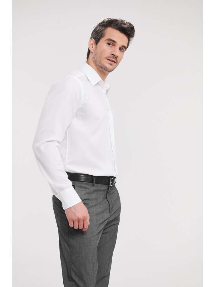 Vanity Fair Lingerie Men's Long Sleeve Tailored Ultimate Non-Iron Shirt White 3