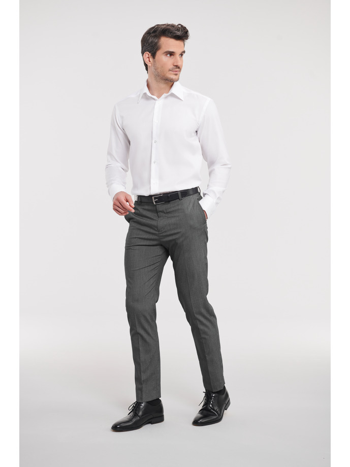 Vanity Fair Lingerie Men's Long Sleeve Tailored Ultimate Non-Iron Shirt White 4