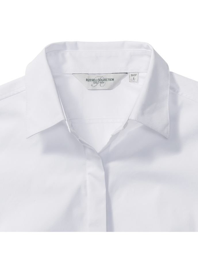 Vanity Fair Lingerie Ladies' Long Sleeve Fitted Ultimate Stretch Shirt White 10