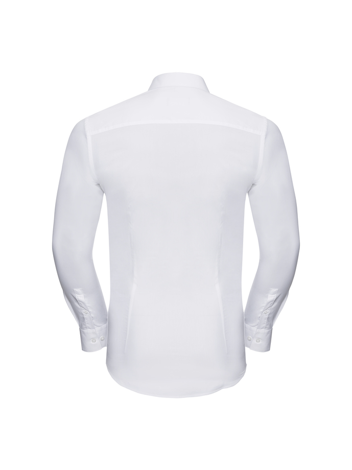 Vanity Fair Lingerie Men's Long Sleeve Fitted Ultimate Stretch Shirt White 6
