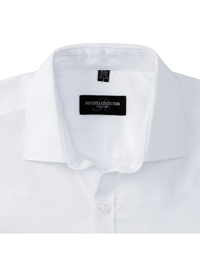 Vanity Fair Lingerie Men's Long Sleeve Fitted Ultimate Stretch Shirt White 9