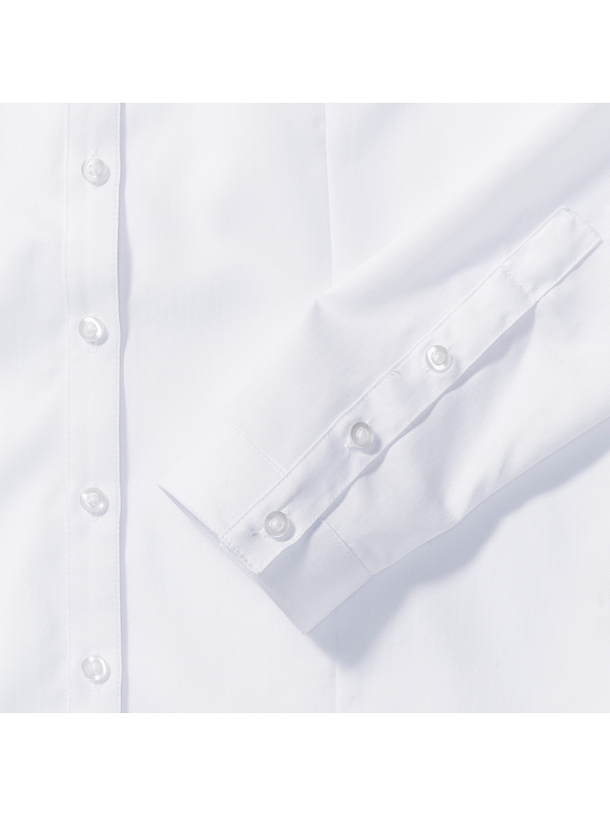 Vanity Fair Lingerie Ladies' Long Sleeve Tailored Herringbone Shirt White 10