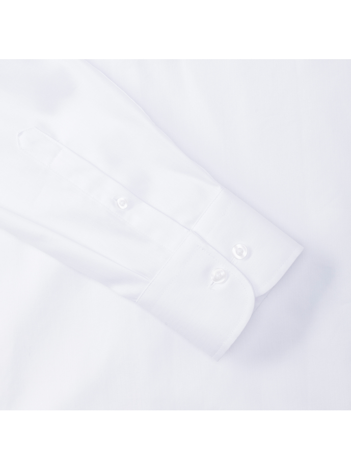 Vanity Fair Lingerie Men's Long Sleeve Tailored Herringbone Shirt White 10