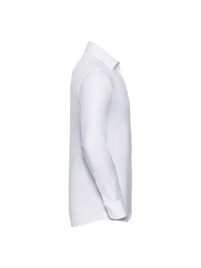 Vanity Fair Lingerie Men's Long Sleeve Tailored Herringbone Shirt White 7