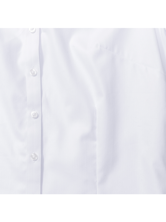 Vanity Fair Lingerie Ladies' Short Sleeve Tailored Herringbone Shirt White 8