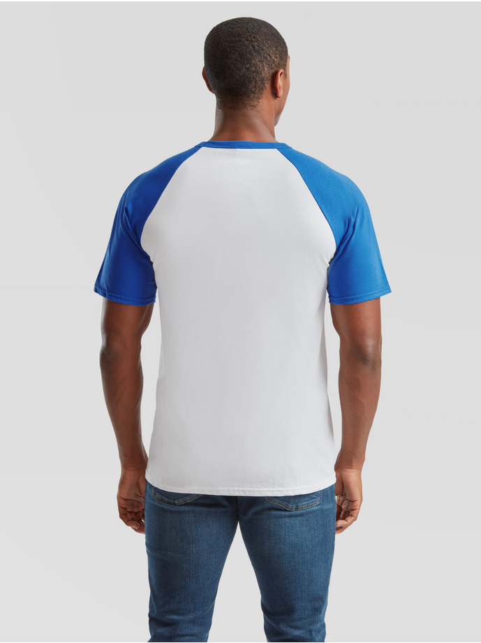 Vanity Fair Lingerie VALUEWEIGHT SHORT SLEEVE BASEBALL T White/royal Blue 2