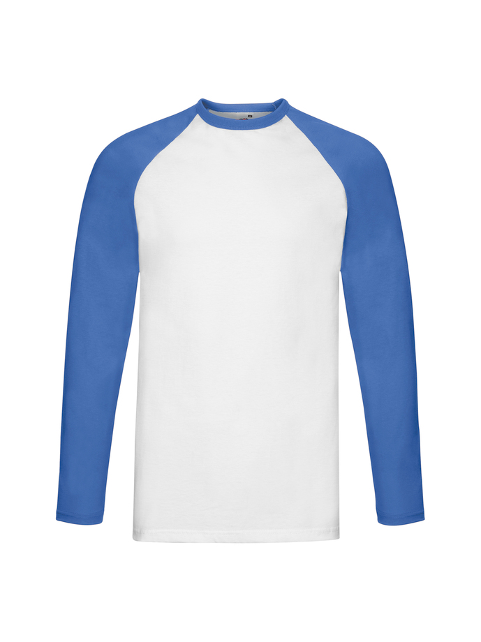Vanity Fair Lingerie VALUEWEIGHT LONG SLEEVE BASEBALL T White/royal Blue 1