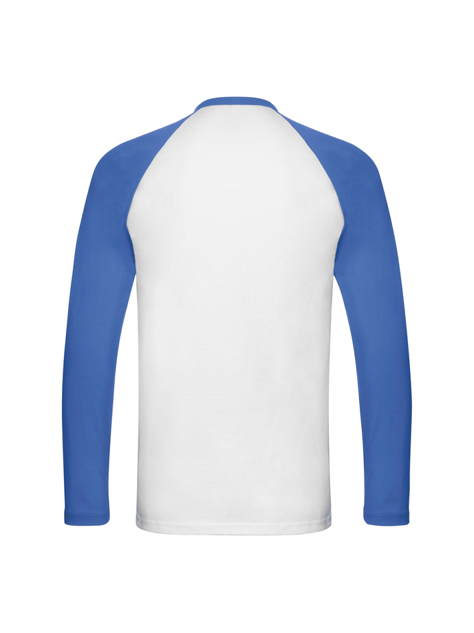 Vanity Fair Lingerie VALUEWEIGHT LONG SLEEVE BASEBALL T White/royal Blue 2